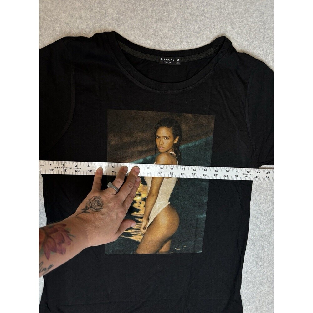Women’s DIAMOND SUPPLY CO.‎ Cassie Night Swim T-Shirt Size Medium New Black - Picture 6 of 8